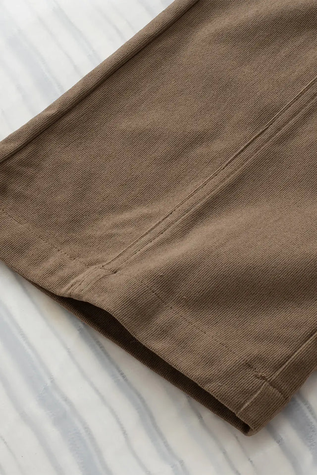 Half Elastic Waist Straight Pants | Hanalas