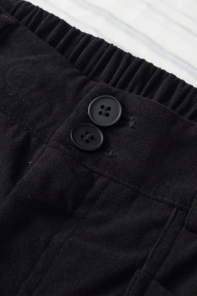 Half Elastic Waist Straight Pants | Hanalas