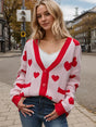 Heart Button Up Dropped Shoulder Long Sleeve Cardigan Trendsi Hanalas