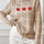 Heart Plaid Turtleneck Long Sleeve Sweater Trendsi Hanalas