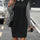 Houndstooth Collared Neck Long Sleeve Mini Dress | Hanalas