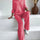 Johnny Collar Long Sleeve Top and Pants Sweater Set | Hanalas