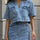 Johnny Collar Short Sleeve Top and Skort Denim Set | Hanalas