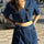Johnny Collar Short Sleeve Top and Skort Denim Set | Hanalas