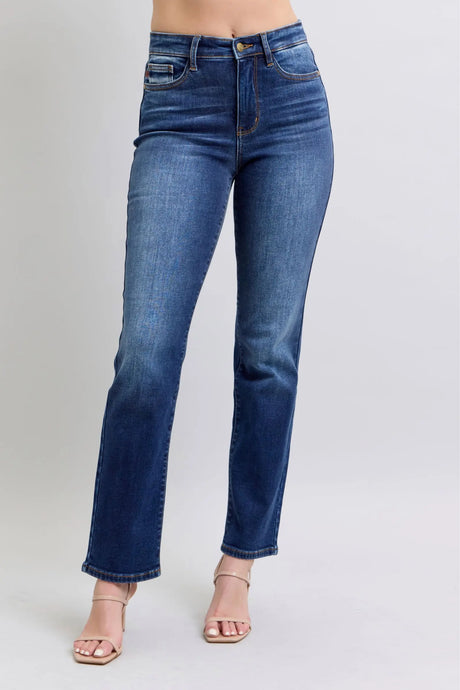Judy Blue Full Size Washed Straight Leg Jeans with Pockets | Hanalas