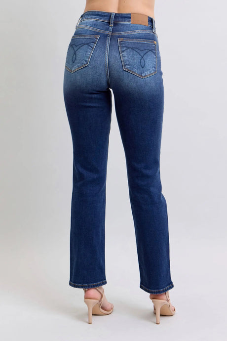Judy Blue Full Size Washed Straight Leg Jeans with Pockets | Hanalas