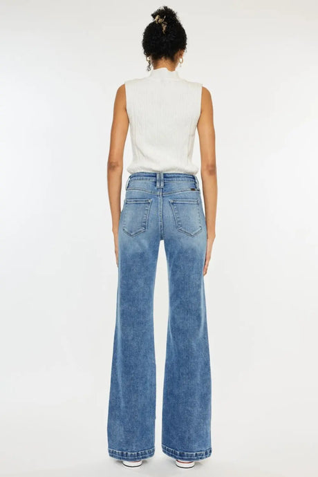 Kancan High Rise Wide Leg Jeans Trendsi Hanalas