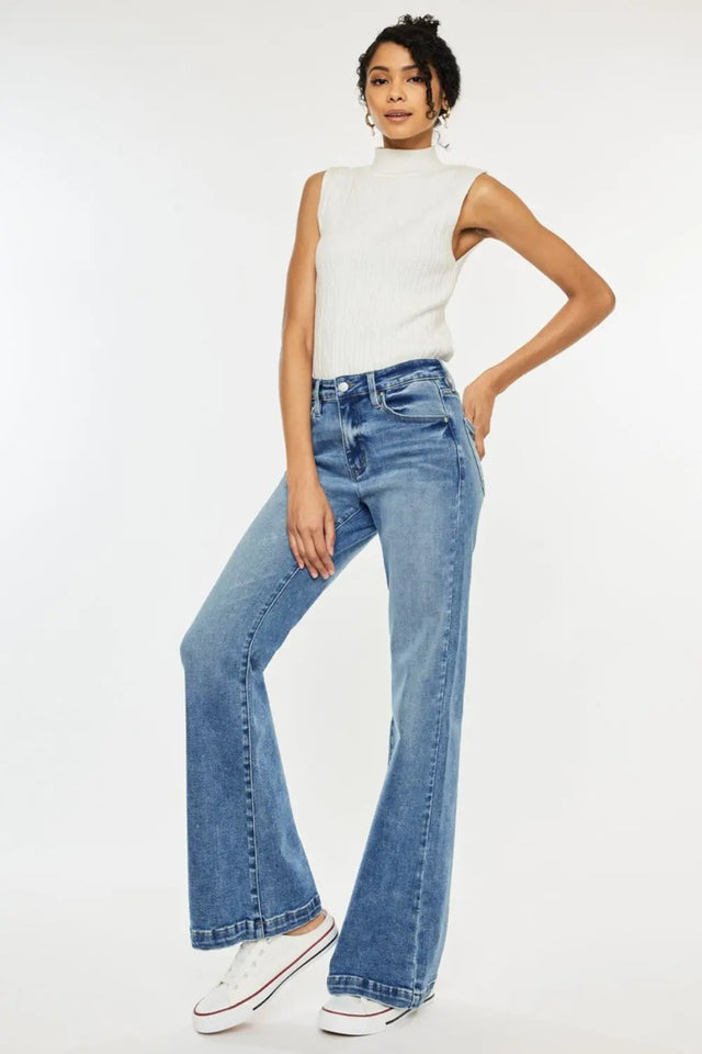 Kancan High Rise Wide Leg Jeans Trendsi Hanalas