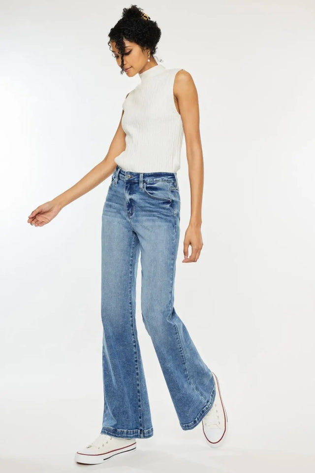 Kancan High Rise Wide Leg Jeans Trendsi Hanalas