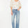 Kancan Mid Rise Frayed Hem Straight Jeans Trendsi Hanalas