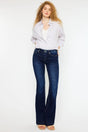 Kancan Mid Rise Slim Flare Jeans Trendsi Hanalas