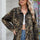 Leopard Button Up Drop Shoulder Denim Jacket | Hanalas