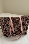 Leopard Fluff Tote Bag Trendsi Hanalas