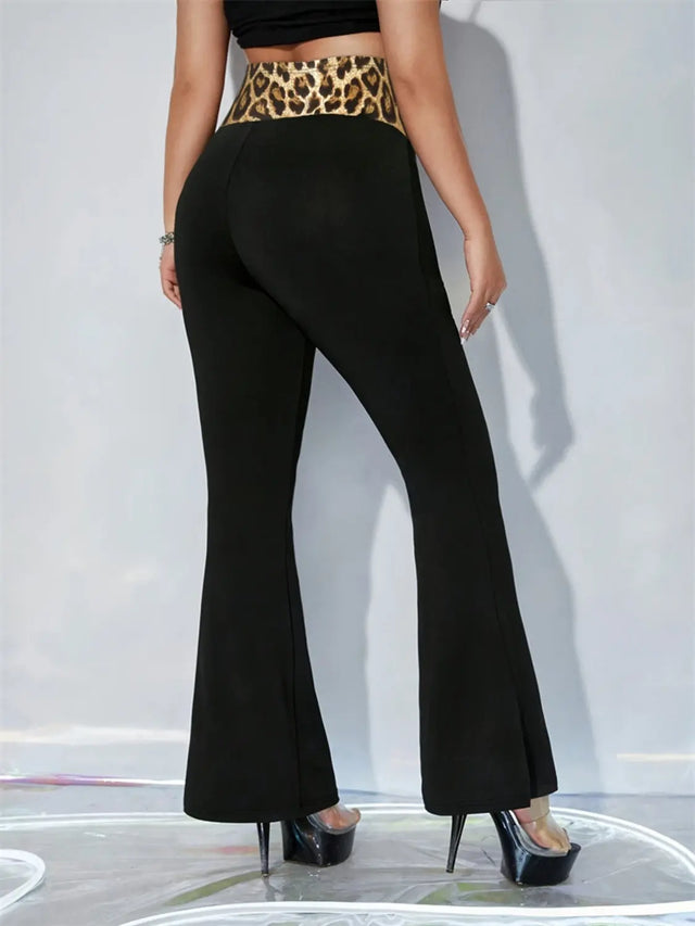 Leopard High Waist Flare Pants | Hanalas