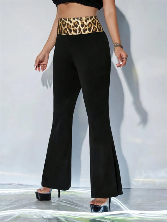 Leopard High Waist Flare Pants | Hanalas