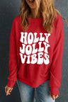 Letter Graphic Round Neck Long Sleeve Sweatshirt Trendsi Hanalas