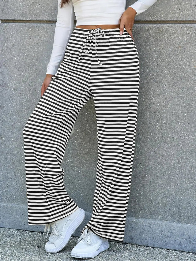 Lovelet Striped Wide Leg Pants Trendsi Hanalas