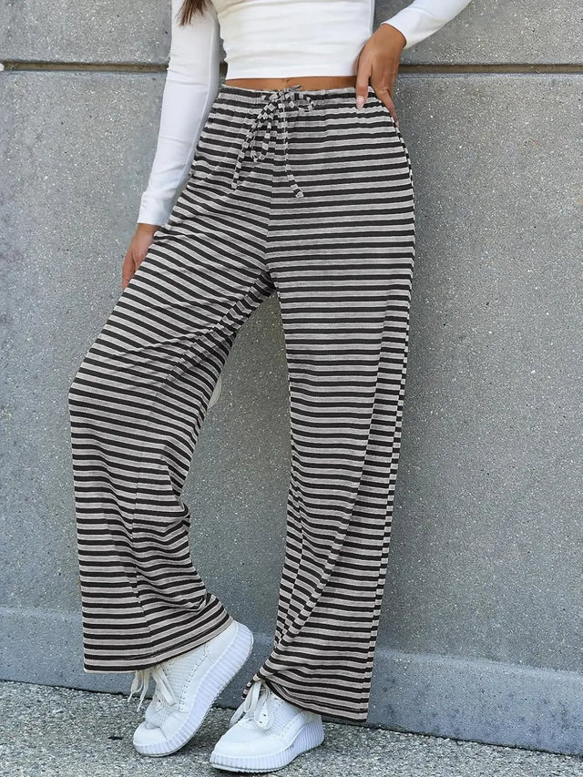 Lovelet Striped Wide Leg Pants Trendsi Hanalas