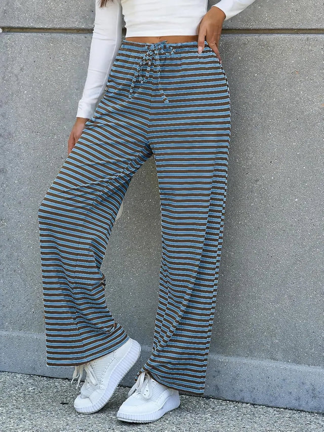 Lovelet Striped Wide Leg Pants Trendsi Hanalas