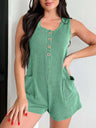 Lovelet Texture Wide Strap Romper with Pockets Trendsi Hanalas