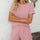 Mandy Round Neck Short Sleeve Top and Shorts Set | Hanalas