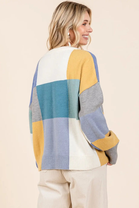 Mittoshop Color Block Round Neck Sweater Trendsi Hanalas