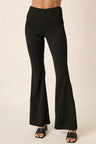 Mittoshop Crepe Knit Elastic Waist Flare Leg Pants Trendsi Hanalas