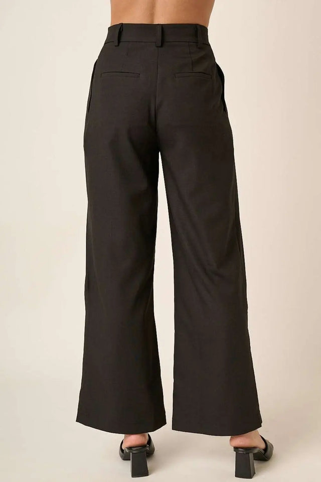 Mittoshop Deep Pleated High Waisted Wide Leg Pants Trendsi Hanalas