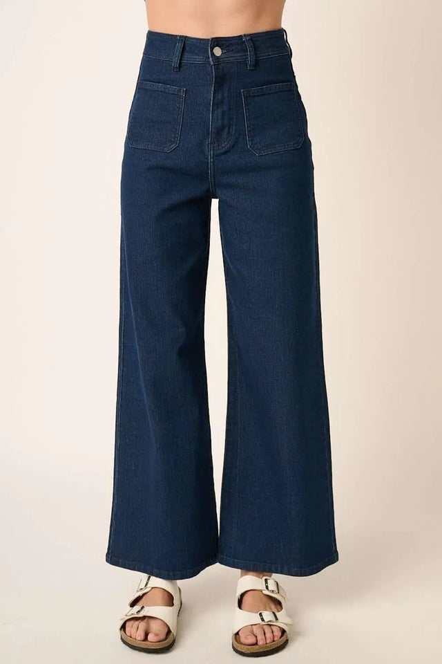 Mittoshop High Waist Wide Leg Jeans Trendsi Hanalas