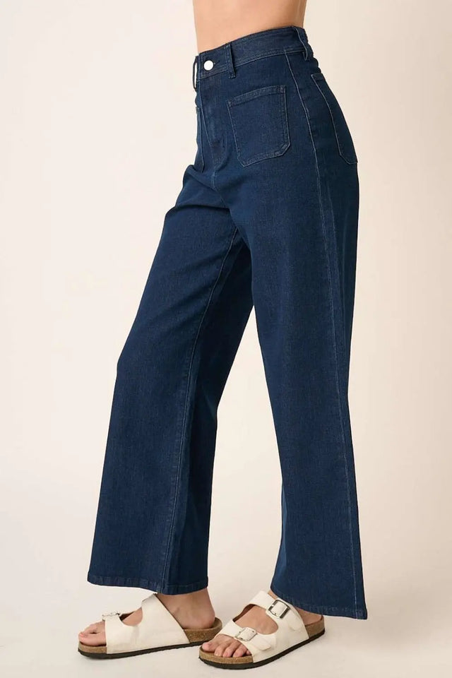 Mittoshop High Waist Wide Leg Jeans Trendsi Hanalas