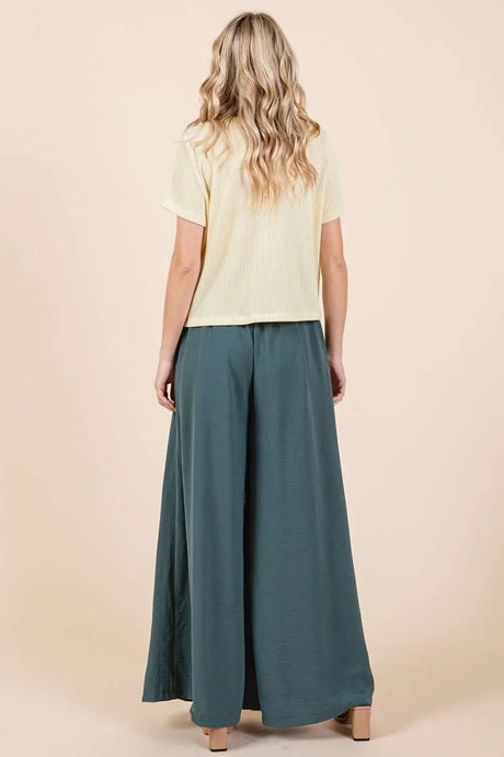 Mittoshop Pleated Wide Leg Pants Trendsi Hanalas