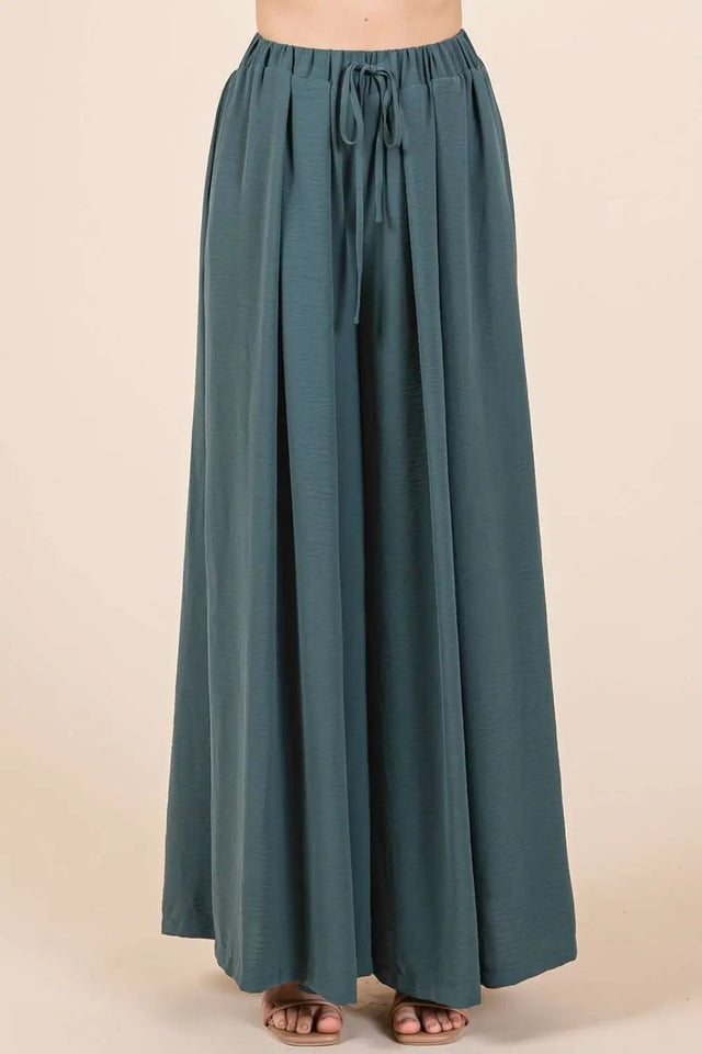 Mittoshop Pleated Wide Leg Pants Trendsi Hanalas