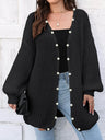 Open Front Long Sleeve Cardigan Trendsi Hanalas