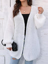 Open Front Long Sleeve Cardigan Trendsi Hanalas