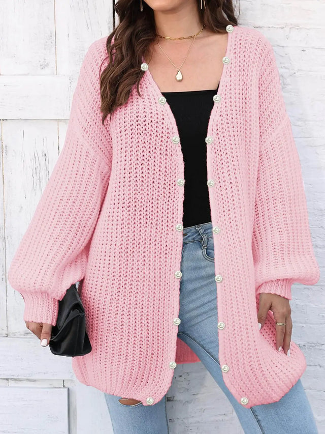 Open Front Long Sleeve Cardigan Trendsi Hanalas