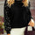 Pearl Detail Mock Neck Long Sleeve Sweater Trendsi Hanalas