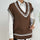 Pearl Trim Contrast V-Neck Sweater Vest Trendsi Hanalas