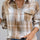 Perfee Plaid Collared Neck Half Zip Long Sleeve Top Trendsi Hanalas