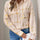 Perfee Printed Collared Neck Long Sleeve Shirt Trendsi Hanalas