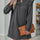 Perfee Ruffled Notched Long Sleeve Mini Dress | Hanalas