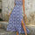Perfee Slit Smocked Square Neck Printed Maxi Cami Dress | Hanalas