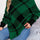 Plaid Turtleneck Batwing Sleeve Sweater Trendsi Hanalas