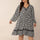 Plus Size Lace Detail Printed Balloon Sleeve Dress | Hanalas