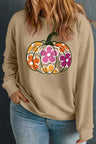 Plus Size Pumpkin Graphic Dropped Shoulder Sweatshirt Trendsi Hanalas