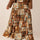 Plus Size Ruched Printed Maxi Skirt | Hanalas