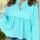 Plus Size Textured Peplum Long Sleeve Blouse Trendsi Hanalas