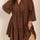 Plus Size Tie Neck Balloon Sleeve Tiered Dress | Hanalas