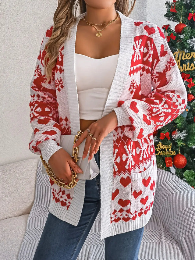 Pocketed Open Front Long Sleeve Cardigan Trendsi Hanalas