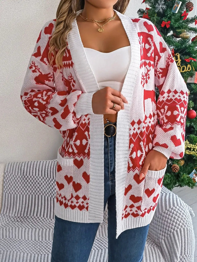 Pocketed Open Front Long Sleeve Cardigan Trendsi Hanalas