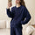 Pocketed Round Neck Button Up Cardigan and Pants Sweater Set | Hanalas